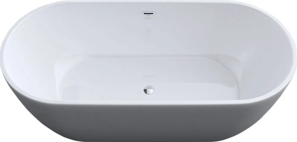 Акриловая ванна Art&Max AM-518-1500-750 150x75 см, отдельностоящая, белая, овальная, с каркасом Sancos — официальный сайт