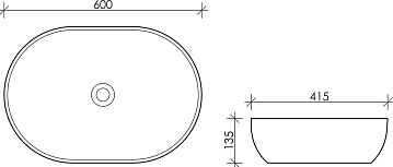 Накладная раковина Ceramicanova Element CN5009