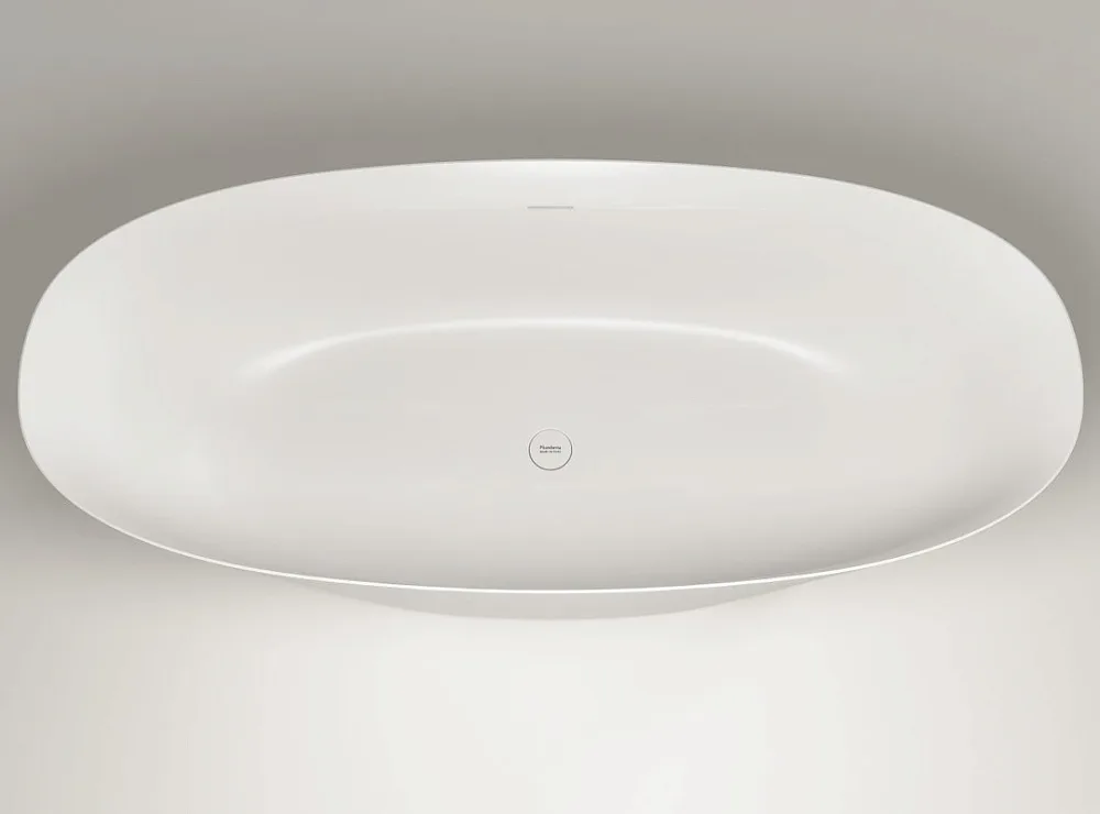 Ванна из искусственного камня Plumberia Selection Veloma 170x75 см, отдельностоящая, матовая белая,  Sancos — официальный сайт