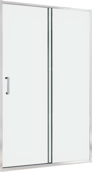 Душевая дверь в нишу Abber Schwarzer Diamant AG301405 140 см, профиль хром, стекло прозрачное