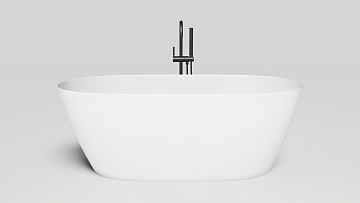 Ванна из искусственного камня Salini Sofia Light S-Sense 165x75 см, отдельностоящая, белая, овальная