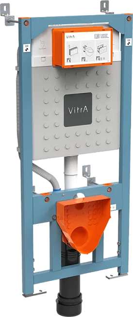 Система инсталляции для унитазов VitrA V12 762-5800-01, с кнопкой смыва Root Square 740-2380 хром Sancos — Оригинал