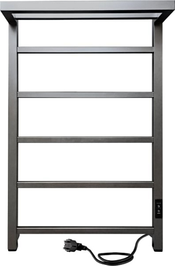Полотенцесушитель электрический Indigo Forma LEF80-50GFMRt с полкой, graphite metallic