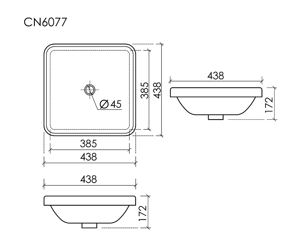 Встраиваемая раковина Ceramicanova Element CN6077 ,белый Sancos — официальный сайт