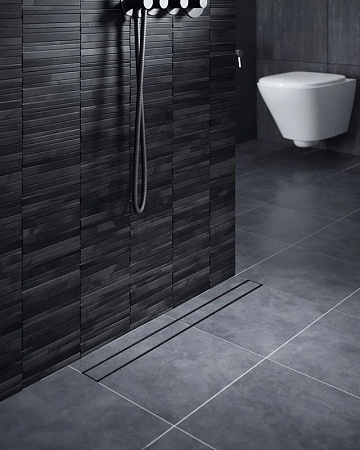 Душевой трап (лоток) Timo Drain Systems DS230209/03 900 двусторонняя панель plate под плитку, черный
