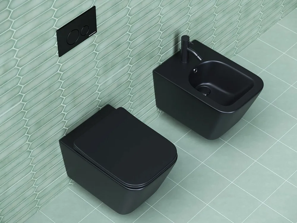 Унитаз подвесной Ceramicanova Metric CN3007MB Sancos — официальный сайт
