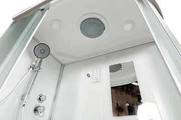 Душевая кабина DTO D272SR с электрикой (120х80х220), средний поддон (27 см), профиль хром, стекло ма