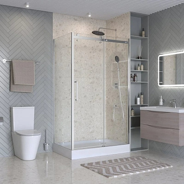 Душевой уголок BelBagno Marino 2 AH-1-110/80-C-Cr 110x80, профиль хром, стекло прозрачное