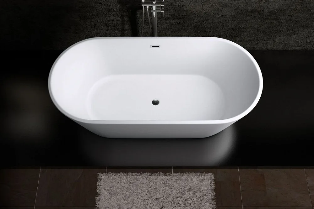 Акриловая ванна Art&Max AM-520-1500-790 150x80 см, отдельностоящая, белая, овальная Sancos — официальный сайт