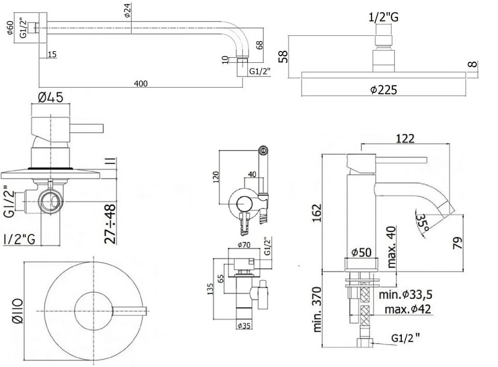 Комплект для ванной Paffoni Light KITZLIG011CR071 С ВНУТРЕННЕЙ ЧАСТЬЮ, хром Sancos — официальный сайт