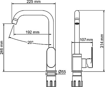 Смеситель для кухни Wasserkraft Mindel 8507