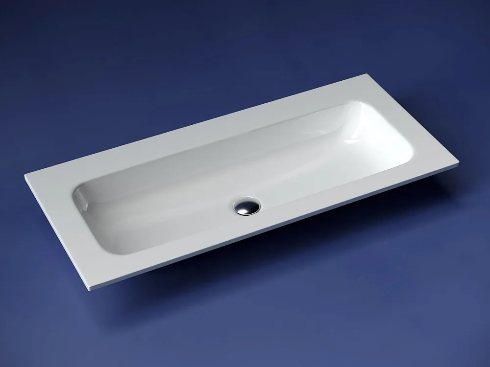 Мебельная раковина Ceramicanova Grace прямоугольная без отверстия под смеситель 101 см CN7013wx Sancos — официальный сайт