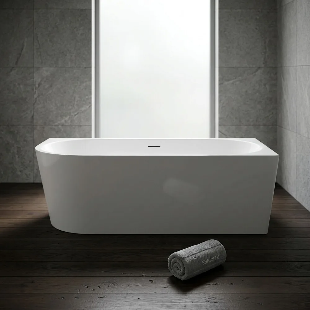 Акриловая ванна Sancos Грань (Edge) FB23R 170x80 см, угловая, правая, белая, со сливом-переливом Sancos — официальный сайт