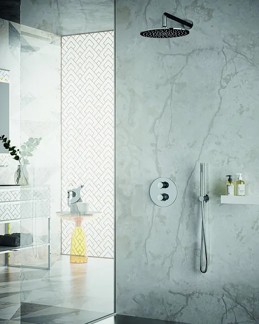 Комплект для ванной Paffoni Light KITLIQ018CR006KING С ВНУТРЕННЕЙ ЧАСТЬЮ, верхний душ 30 см, с термо Sancos — Оригинал