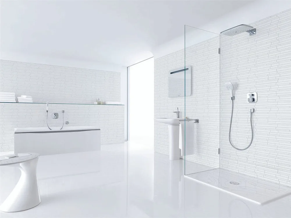 Термостатический смеситель встраиваемый Hansgrohe PuraVida 15775000, для ванны с душем Sancos — официальный сайт