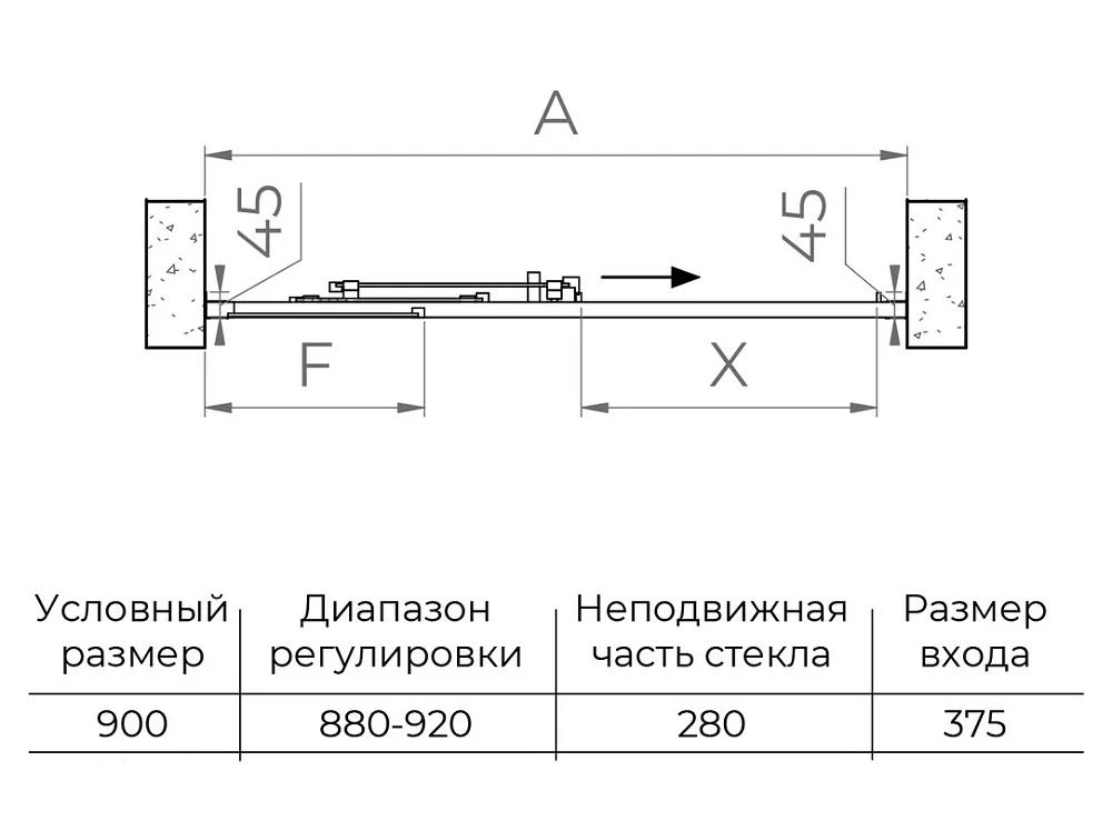 Душевая дверь в нишу RGW Classic 410911109-11 CL-111 90х185, профиль хром Sancos — официальный сайт