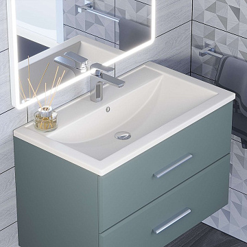 Мебельная раковина Uperwood Foster Quartz 291030036 80 см, матовая белая, жасмин