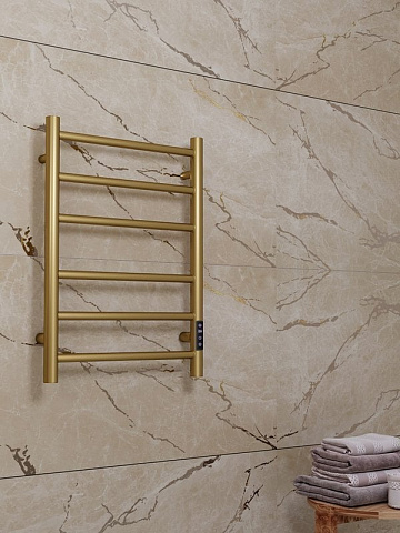Полотенцесушитель электрический APEXTERMO Стелла ST00164GLB 600x400, золотой матовый