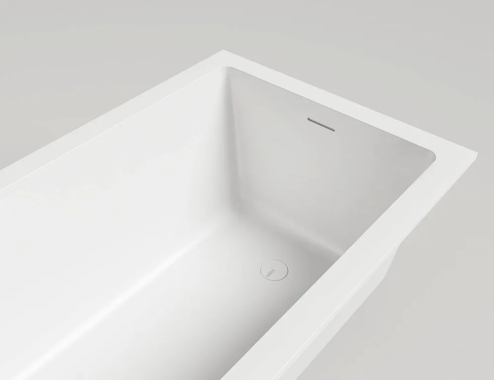Ванна из искусственного камня Salini Cascata Kit S-Stone 170x70 см, встраиваемая, матовая белая, на  Sancos — официальный сайт