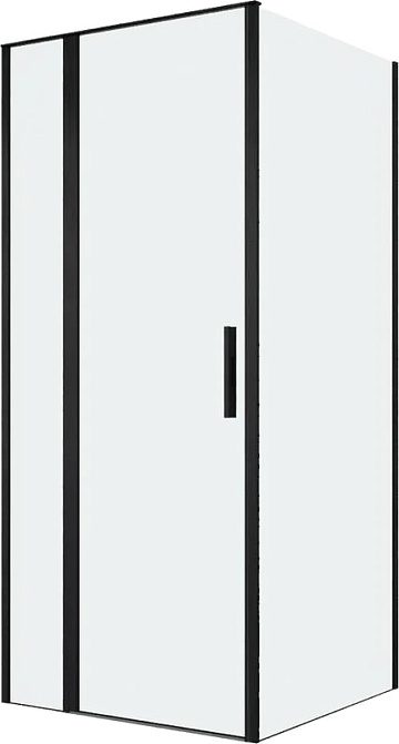 Душевой уголок Allen Brau Priority 90x90, профиль черный браш, стекло прозрачное