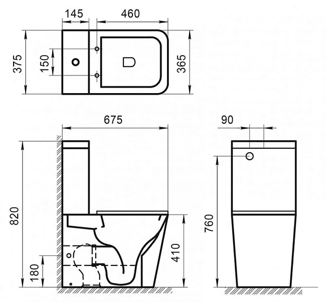 Бачок для унитаза BelBagno Ardente-R BB02093T Sancos — Оригинал