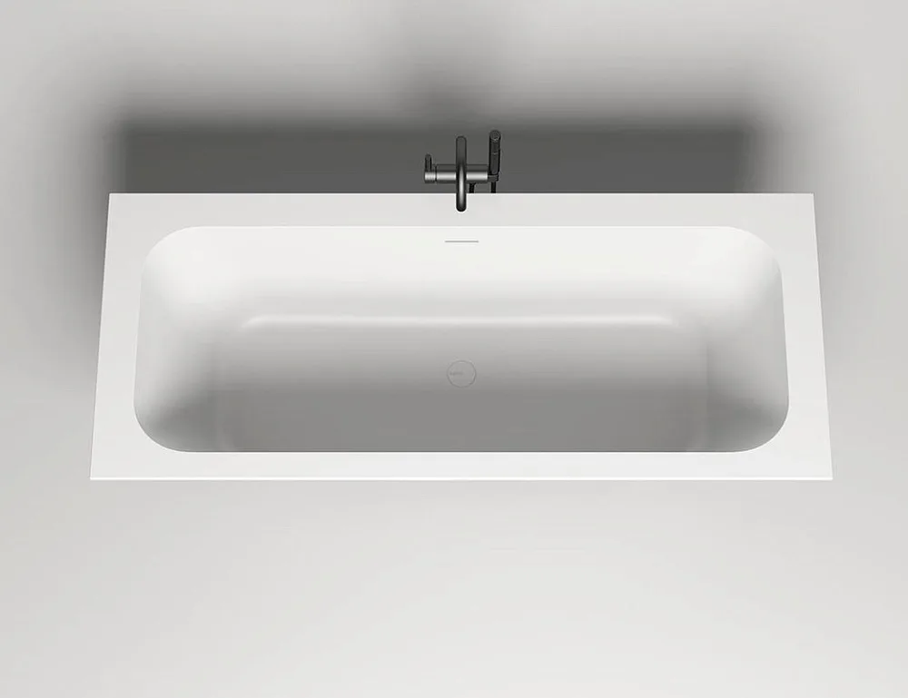 Ванна из искусственного камня Salini Orlanda Axis Kit S-Stone 190x80 см, встраиваемая, матовая белая Sancos — официальный сайт