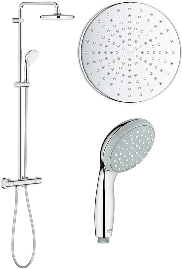 Душевая стойка Grohe Bau System 210 26699000, с термостатом, хром