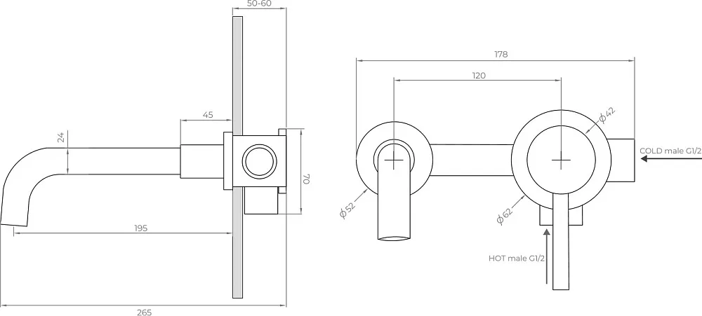 Смеситель для раковины RGW Shower Panels SP-47 С ВНУТРЕННЕЙ ЧАСТЬЮ, хром Sancos — официальный сайт
