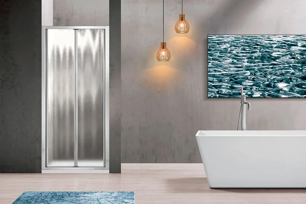 Душевая дверь в нишу Vincea Garda VDB-1G800CH 80 см, профиль хром, стекло шиншилла Sancos — официальный сайт