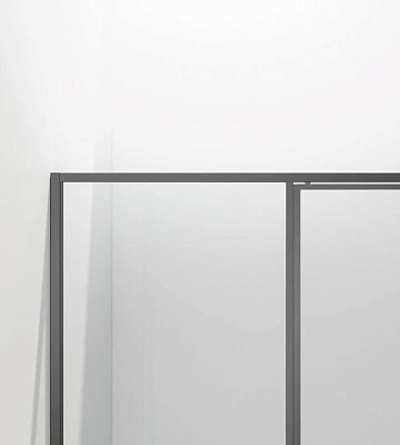 Душевой уголок Vincea Slim VSR-4SLP9012CLGM 120х90 см, профиль вороненая сталь, стекло прозрачное