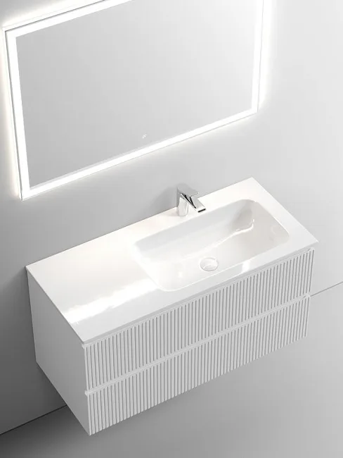 Тумба под раковину Sancos Snob T 100 подвесная Bianco (белый), SNT100RW Sancos — Оригинал
