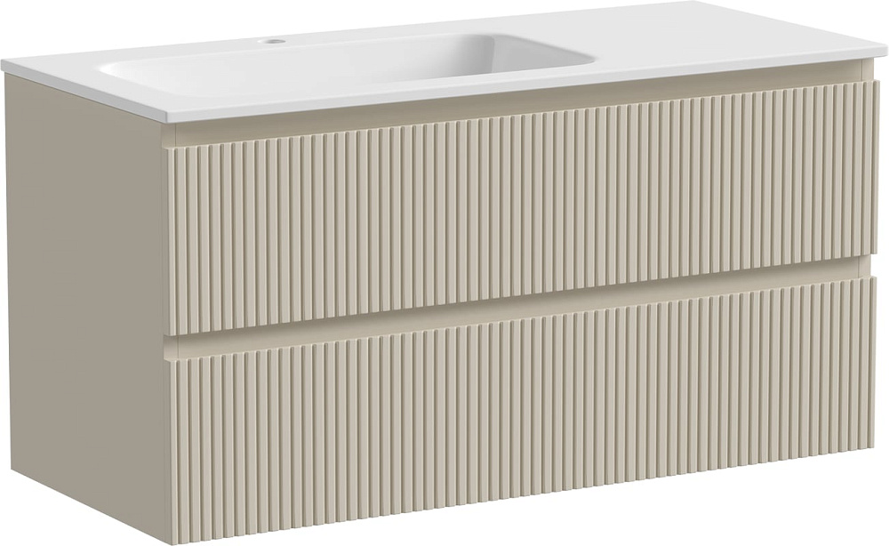 Тумба с раковиной Sancos Snob T 100 см, L, beige soft
