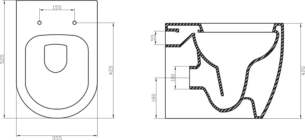 Унитаз приставной напольный BelBagno Marino BB105CBR сиденье BB2031SC с микролифтом, безободковый, г Sancos — официальный сайт