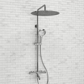 Душевая стойка Wasserkraft Berkel A188.117.101.010.CH Thermo, с термостатом, хром