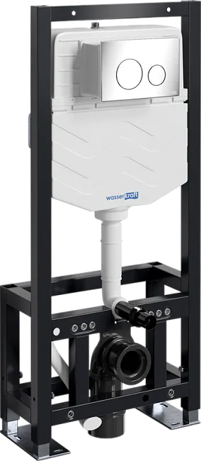 Система инсталляции для унитазов Wasserkraft Dill 61TLT.010.ME.CH02, с кнопкой смыва хром Sancos — Оригинал
