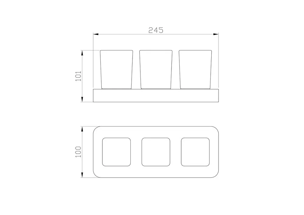 Стакан Wonzon & Woghand WW-8338 3 шт, хром Sancos — официальный сайт