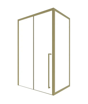 Душевой уголок Timo TDSS-150/17C-8R + TSS-1000/17C-8 150x100 см, профиль матовое золото, стекло проз