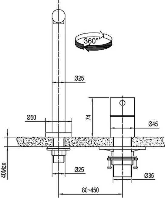 Смеситель для кухни Seaman Eco Venice SSN-1001-GL gun light Sancos — Оригинал