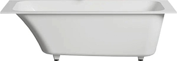 Ванна из искусственного камня Salini Orlanda Kit 180x80 см, встраиваемая, белая, со сливом-переливом