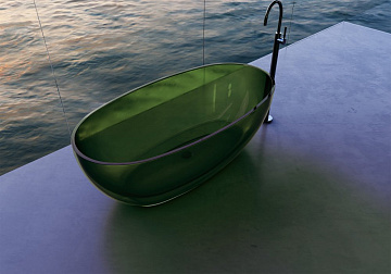 Акриловая ванна Abber Kristall 170x75 см, AT9703Emerald