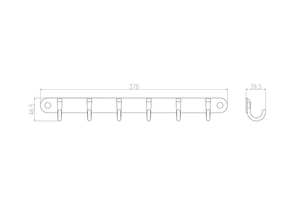 Крючок Wonzon & Woghand WW-9384-6 хром Sancos — официальный сайт