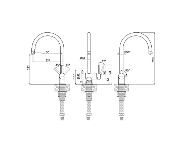 Смеситель для кухни Paulmark Heller He213218-BS брашированная сталь