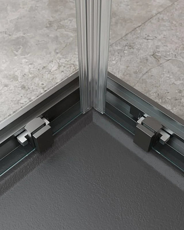 Душевой уголок Cezares Molveno AH 22 130+120 C GM IV 130х120 см, профиль оружейная сталь, стекло про