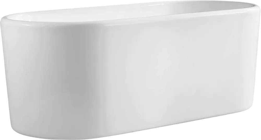 Акриловая ванна Abber AB9272-1.6 160x70 см, отдельностоящая, белая, овальная, с каркасом, со сливом- Sancos — официальный сайт