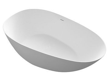 Ванна из искусственного камня Uni-Flo Ova 170x85 см, отдельностоящая белая матовая