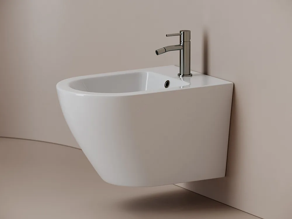 Биде подвесное Ceramicanova Whirl CN11008 белый Sancos — официальный сайт