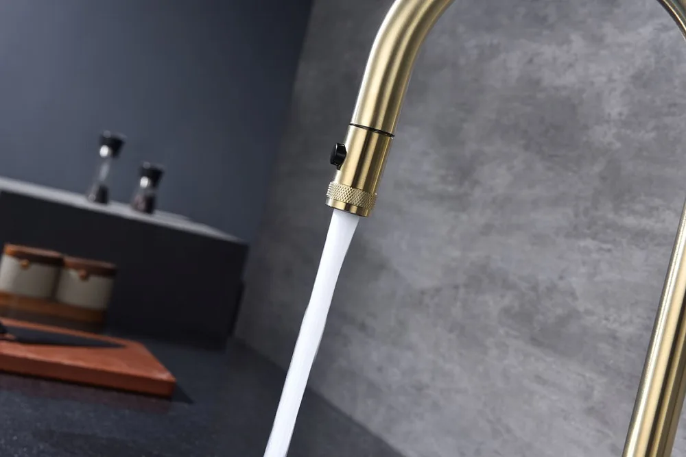 Смеситель для кухни Paulmark Galant Ga213077-SBG светлое брашированное золото Sancos — официальный сайт