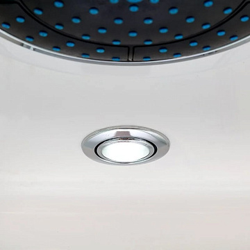 Душевая кабина DTO D271S LED (100х100х220), средний поддон (27 см), профиль хром, стекло матовое (4 