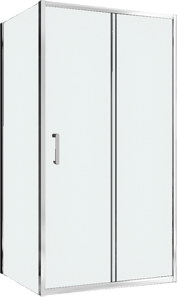 Душевой уголок Abber Schwarzer Diamant AG301005-S805 100x80, профиль хром, стекло прозрачное