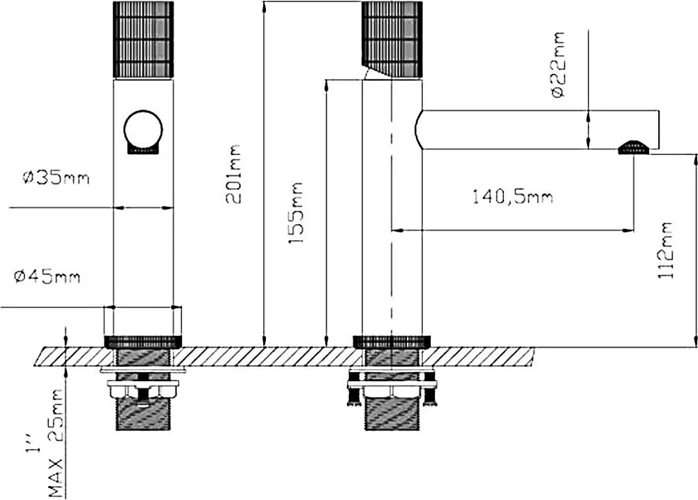 Смеситель для раковины Vincea Groove VBF-4G1MB черный Sancos — официальный сайт
